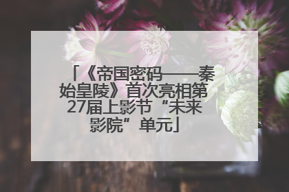 《帝国密码——秦始皇陵》首次亮相第27届上影节“未来影院”单元