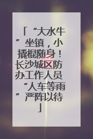 “大水牛”坐镇，小撬棍随身！长沙城区防办工作人员“人车等雨”严阵以待