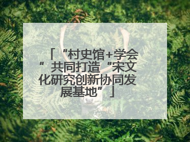 “村史馆+学会”共同打造“宋文化研究创新协同发展基地”