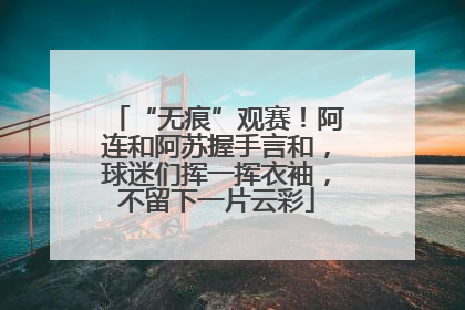 “无痕”观赛！阿连和阿苏握手言和，球迷们挥一挥衣袖，不留下一片云彩