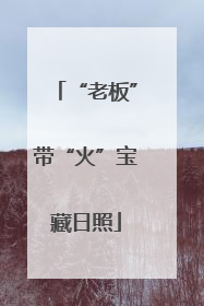 “老板”带“火”宝藏日照