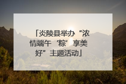 炎陵县举办“浓情端午‘粽’享美好”主题活动