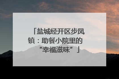 盐城经开区步凤镇：助餐小院里的“幸福滋味”