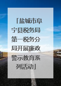 盐城市阜宁县税务局第一税务分局开展廉政警示教育系列活动