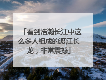 看到浩瀚长江中这么多人组成的渡江长龙，非常震撼