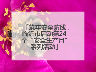 筑牢安全防线，临沂市启动第24个“安全生产月”系列活动