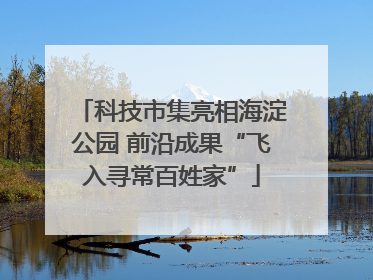 科技市集亮相海淀公园 前沿成果“飞入寻常百姓家”