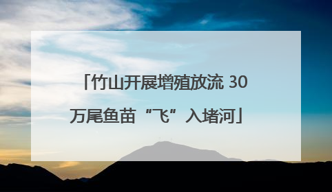 竹山开展增殖放流 30万尾鱼苗“飞”入堵河