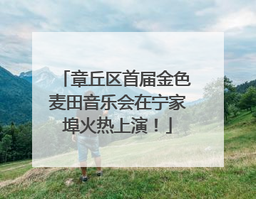 章丘区首届金色麦田音乐会在宁家埠火热上演！