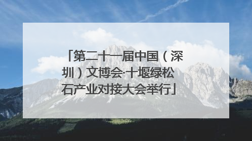 第二十一届中国（深圳）文博会·十堰绿松石产业对接大会举行