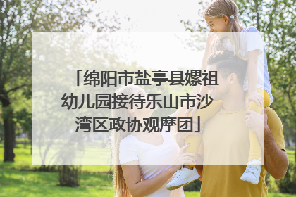 绵阳市盐亭县嫘祖幼儿园接待乐山市沙湾区政协观摩团