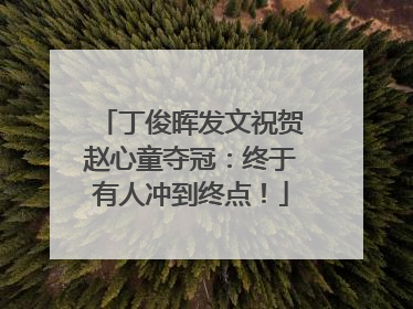 丁俊晖发文祝贺赵心童夺冠：终于有人冲到终点！