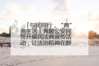与民同行，“典”亮生活丨黄陂公安民警开展民法典宣传活动，让法治精神在群众心中落地生根