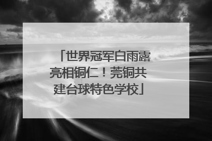 世界冠军白雨露亮相铜仁！莞铜共建台球特色学校