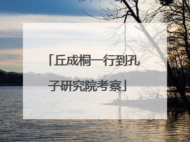 丘成桐一行到孔子研究院考察
