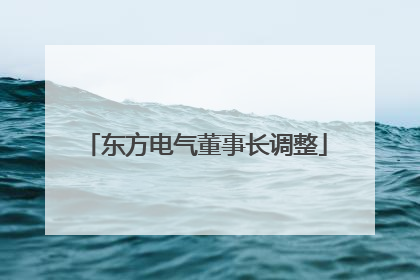 东方电气董事长调整