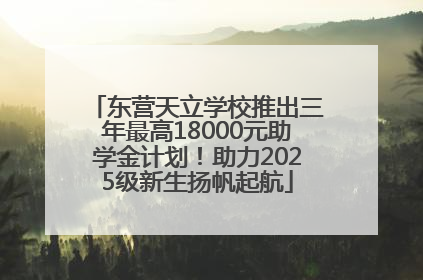 东营天立学校推出三年最高18000元助学金计划！助力2025级新生扬帆起航