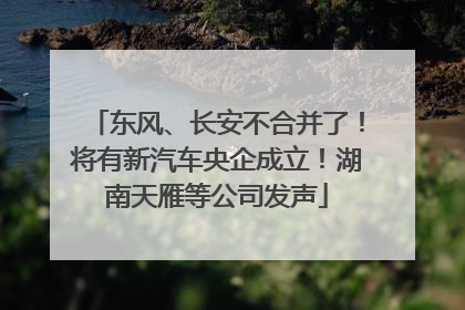 东风、长安不合并了！将有新汽车央企成立！湖南天雁等公司发声