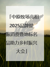 中原牧场亮相2025品牌提振消费暨地标名品助力乡村振兴大会