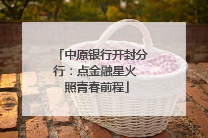 中原银行开封分行：点金融星火 照青春前程