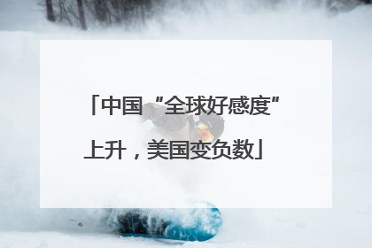 中国“全球好感度”上升，美国变负数