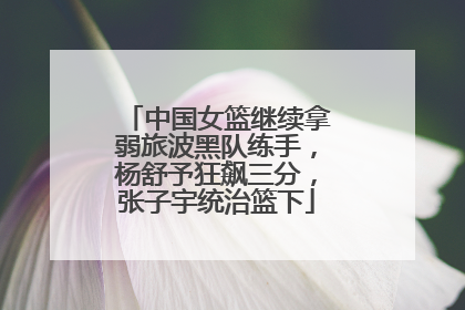 中国女篮继续拿弱旅波黑队练手，杨舒予狂飙三分，张子宇统治篮下
