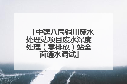 中建八局铜川废水处理站项目废水深度处理（零排放）站全面通水调试
