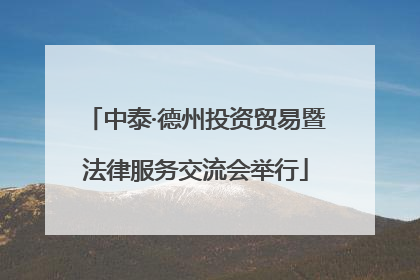 中泰·德州投资贸易暨法律服务交流会举行