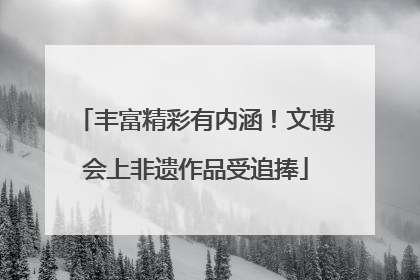 丰富精彩有内涵！文博会上非遗作品受追捧