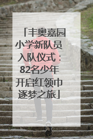 丰奥嘉园小学新队员入队仪式：82名少年开启红领巾逐梦之旅