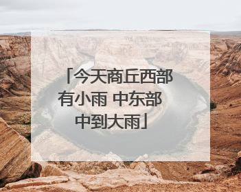 今天商丘西部有小雨 中东部中到大雨