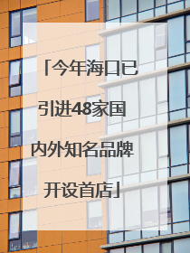 今年海口已引进48家国内外知名品牌开设首店