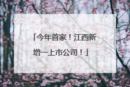 今年首家！江西新增一上市公司！