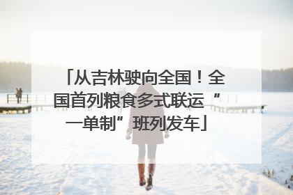 从吉林驶向全国！全国首列粮食多式联运“一单制”班列发车