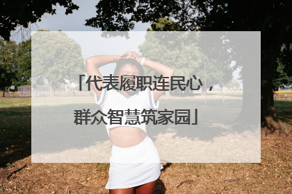 代表履职连民心，群众智慧筑家园
