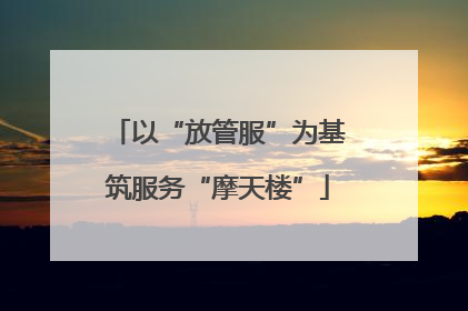 以“放管服”为基筑服务“摩天楼”