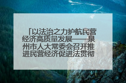以法治之力护航民营经济高质量发展——泉州市人大常委会召开推进民营经济促进法贯彻实施座谈会