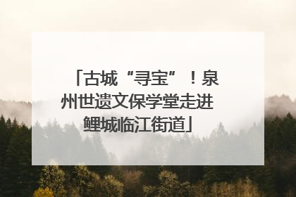 古城“寻宝”！泉州世遗文保学堂走进鲤城临江街道