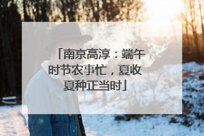南京高淳：端午时节农事忙，夏收夏种正当时