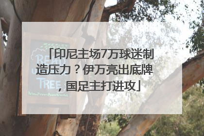 印尼主场7万球迷制造压力？伊万亮出底牌，国足主打进攻