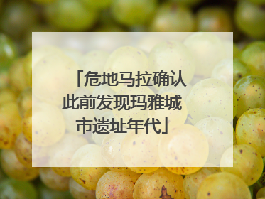 危地马拉确认此前发现玛雅城市遗址年代