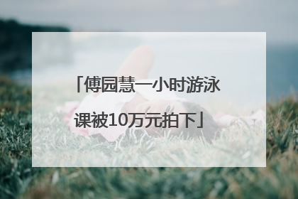 傅园慧一小时游泳课被10万元拍下