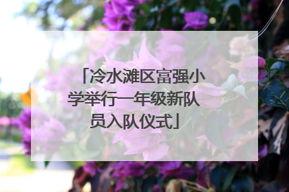 冷水滩区富强小学举行一年级新队员入队仪式