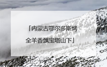 内蒙古鄂尔多斯烤全羊香飘宝塔山下