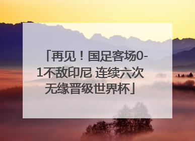 再见！国足客场0-1不敌印尼 连续六次无缘晋级世界杯