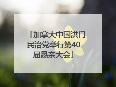 加拿大中国洪门民治党举行第40届恳亲大会