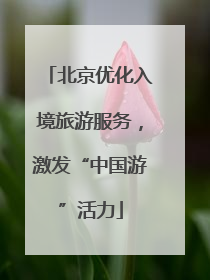 北京优化入境旅游服务，激发“中国游”活力