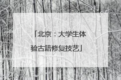 北京：大学生体验古籍修复技艺