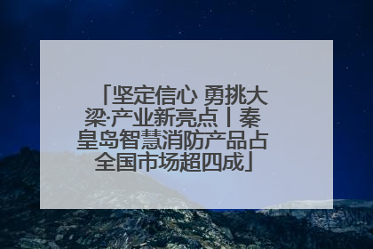 坚定信心 勇挑大梁·产业新亮点丨秦皇岛智慧消防产品占全国市场超四成