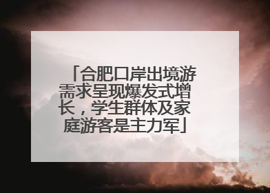 合肥口岸出境游需求呈现爆发式增长，学生群体及家庭游客是主力军